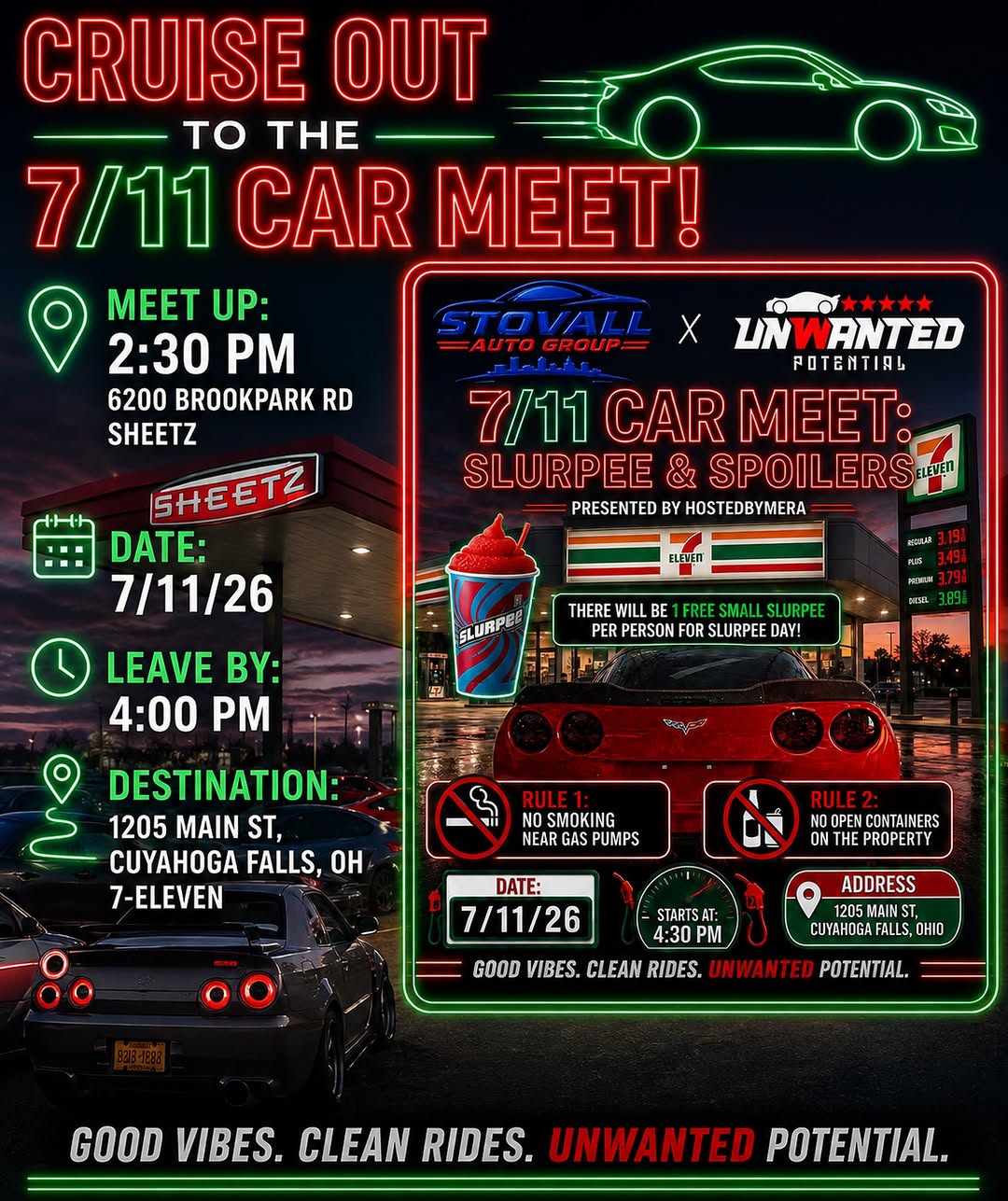 7/11 Car Meet: Slurpee & Spoilers