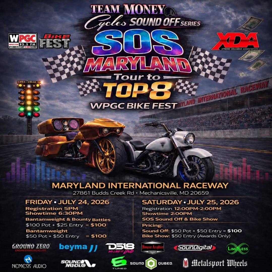 Team Money Cycles Sound Off Series SOS Maryland Tour to Top 8 - WPGC Bike Fest